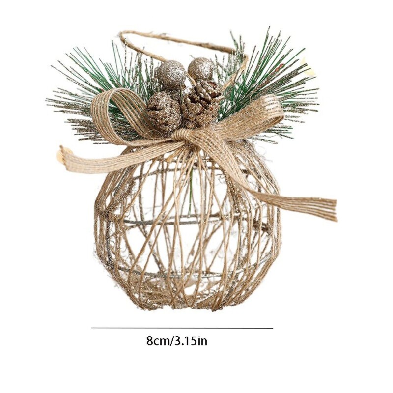 Προμήθειες DIY Σιδερένια Χριστουγεννιάτικη Μπάλα 8cm Δημιουργικό κρεμαστό χριστουγεννιάτικο δέντρο Λεπτό αδιάβροχο κοίλο στολίδι για το σπίτι
