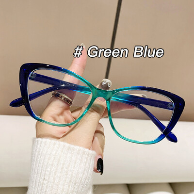 2024 TR Anti-Blue Light Moteriški kačių akių akinių rėmeliai Gamintojas Dizaineris Optiniai Retro Ins Akinių rėmeliai Skaidrūs akiniai