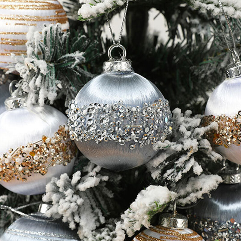 Χριστουγεννιάτικες μπάλες 6/8 εκ. Χριστουγεννιάτικες μπάλες Μεταξωτές παγιέτες στολίδια Χριστουγεννιάτικο κρεμαστό δέντρο 2024 Χριστουγεννιάτικη διακόσμηση Noel Navidad