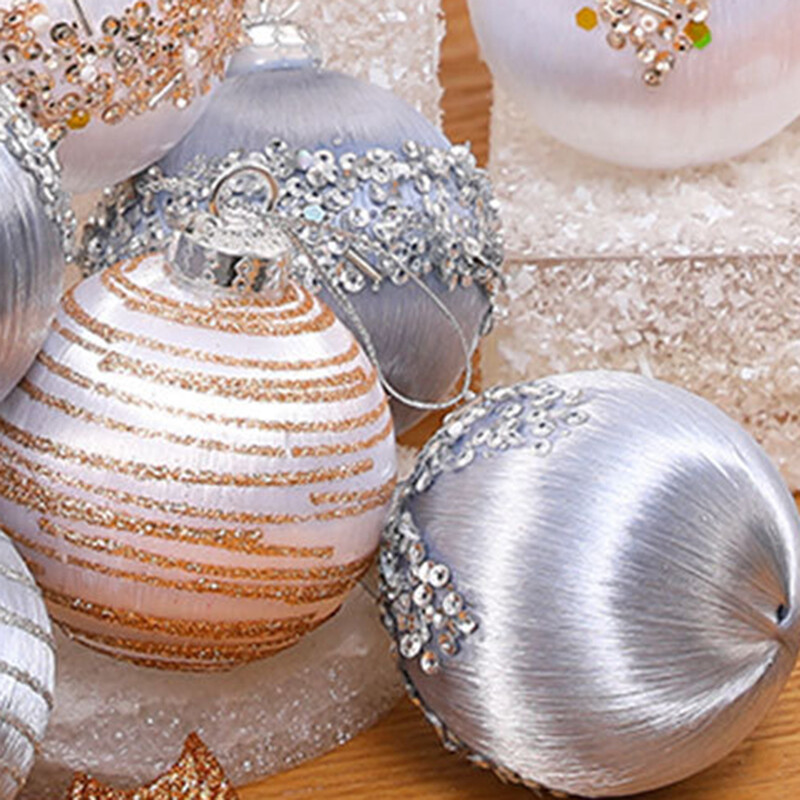 Χριστουγεννιάτικες μπάλες 6/8 εκ. Χριστουγεννιάτικες μπάλες Μεταξωτές παγιέτες στολίδια Χριστουγεννιάτικο κρεμαστό δέντρο 2024 Χριστουγεννιάτικη διακόσμηση Noel Navidad