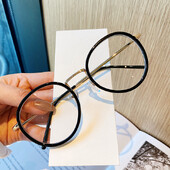 Senoviniai klasikiniai anti-mėlyni šviesūs akiniai ovalūs metaliniai rėmeliai prekės ženklo dizaineris madingi apvalūs metaliniai optiniai rėmeliai kompiuterių akiniai