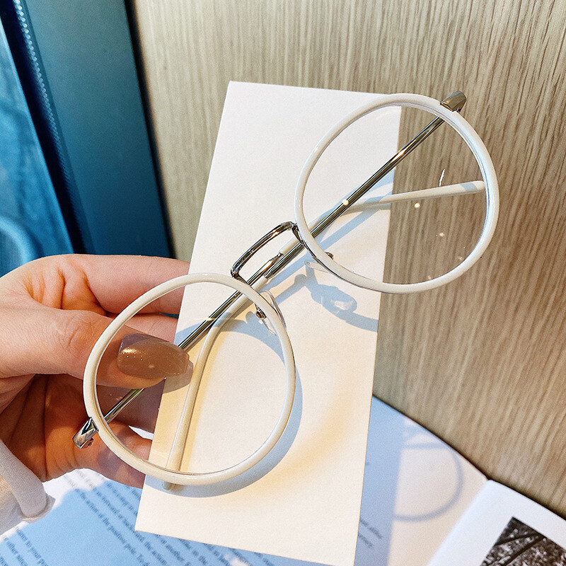 Senoviniai klasikiniai anti-mėlyni šviesūs akiniai ovalūs metaliniai rėmeliai prekės ženklo dizaineris madingi apvalūs metaliniai optiniai rėmeliai kompiuterių akiniai