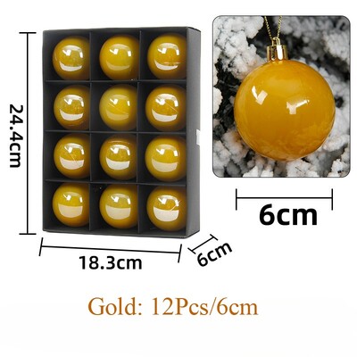 12 vnt 6 cm perlų Kalėdų rutulio papuošalai Mėlyna Raudona Kalėdų eglutės Vakarėlio puošmena Naujųjų metų Kalėdų sferos pakabukas