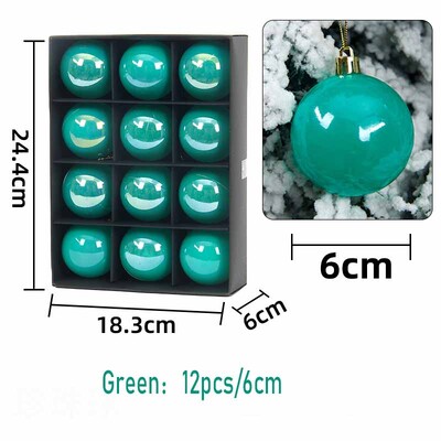 12 vnt 6 cm perlų Kalėdų rutulio papuošalai Mėlyna Raudona Kalėdų eglutės Vakarėlio puošmena Naujųjų metų Kalėdų sferos pakabukas