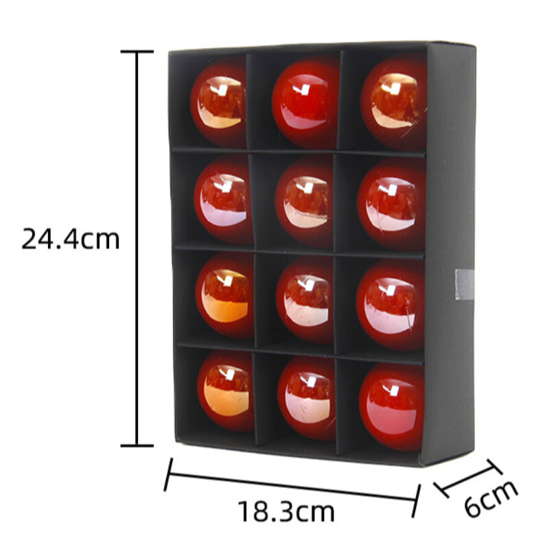 12 vnt 6 cm perlų Kalėdų rutulio papuošalai Mėlyna Raudona Kalėdų eglutės Vakarėlio puošmena Naujųjų metų Kalėdų sferos pakabukas