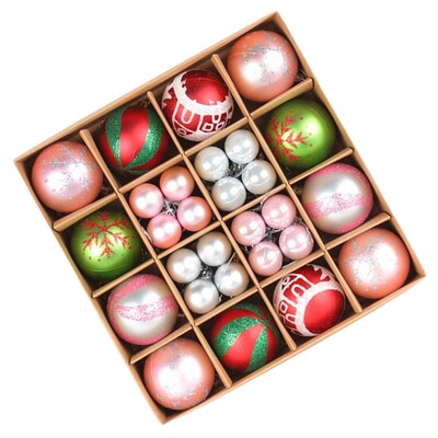 40 vienetų Kalėdų rutulio papuošalų rinkinys Dekoratyviniai Kalėdų dekoro pakabukų lašeliai vestuvių Naujųjų metų šventės šventei patalpose