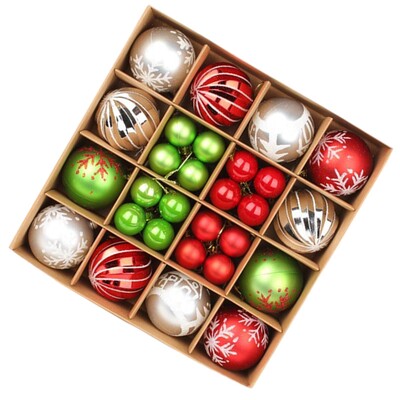 40 vienetų Kalėdų rutulio papuošalų rinkinys Dekoratyviniai Kalėdų dekoro pakabukų lašeliai vestuvių Naujųjų metų šventės šventei patalpose