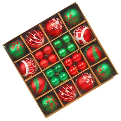 40 vienetų Kalėdų rutulio papuošalų rinkinys Dekoratyviniai Kalėdų dekoro pakabukų lašeliai vestuvių Naujųjų metų šventės šventei patalpose