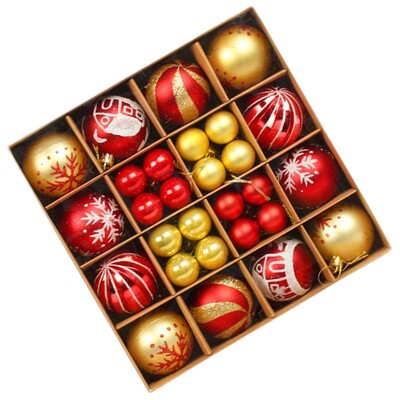 40 vienetų Kalėdų rutulio papuošalų rinkinys Dekoratyviniai Kalėdų dekoro pakabukų lašeliai vestuvių Naujųjų metų šventės šventei patalpose