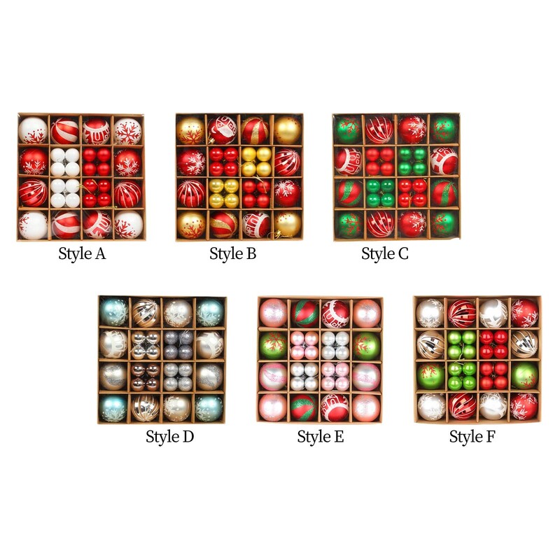 40 vienetų Kalėdų rutulio papuošalų rinkinys Dekoratyviniai Kalėdų dekoro pakabukų lašeliai vestuvių Naujųjų metų šventės šventei patalpose