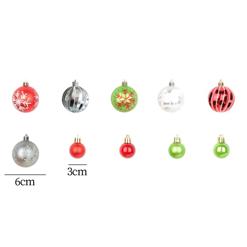 40 vienetų Kalėdų rutulio papuošalų rinkinys Dekoratyviniai Kalėdų dekoro pakabukų lašeliai vestuvių Naujųjų metų šventės šventei patalpose