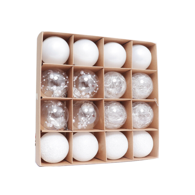 Πλαστικά επιμεταλλωμένα διακοσμητικά για χριστουγεννιάτικες μπάλες 6cm 16 τεμάχια ανάμεικτα βαμμένα ροζ χριστουγεννιάτικη μπάλα νιφάδα χιονιού Χριστουγεννιάτικο δέντρο ή