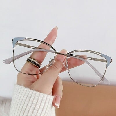 Retro sieviešu briļļu ietvars Pretzilās gaismas brilles Datoru aizsargbrilles Acu aizsardzība Sieviešu brilles Īpaši vieglas optiskās brilles