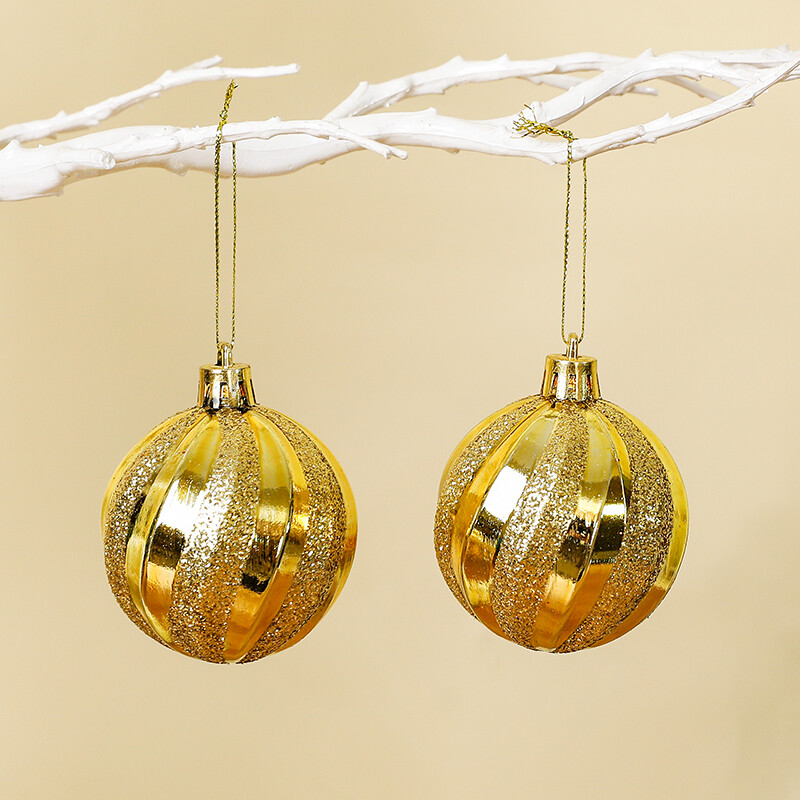 6 bucăți 6 cm decorațiuni cu minge de Crăciun Minge de Crăciun pictate rafinată pentru brad de Crăciun pendantat ornamente pentru agățat pentru casă