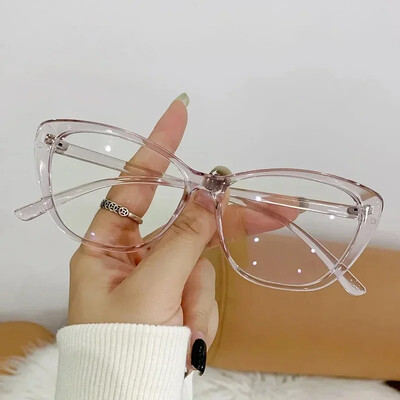 Νέα μόδα Vintage ντεγκραντέ γυαλιά για μυωπία Anti Blue Light Myopia Unique White Legs Σκελετός γυαλιών γάτας