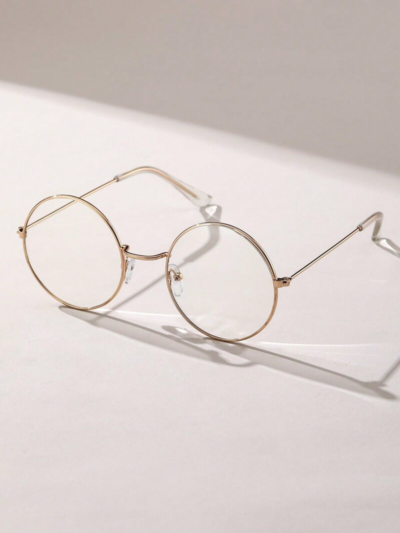 1vnt Unisex apvalūs akiniai mokykliniai anti-mėlyni šviesūs akiniai