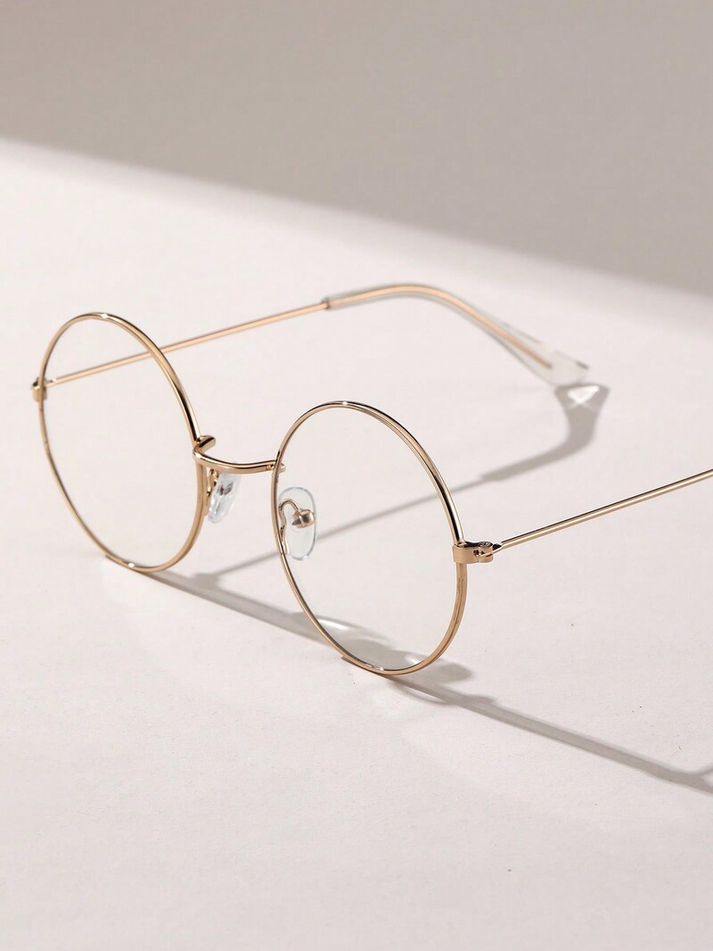 1vnt Unisex apvalūs akiniai mokykliniai anti-mėlyni šviesūs akiniai