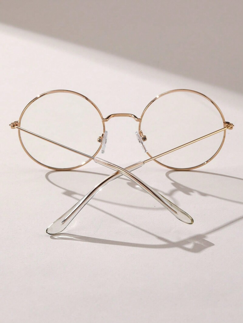 1vnt Unisex apvalūs akiniai mokykliniai anti-mėlyni šviesūs akiniai