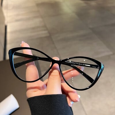 Retro Leopardo rėmeliai Akiniai Moteriški Ins Anti Blue Light Akiniai kačių akių tendencijos Prekės ženklo skaitymas Kompiuterinių akinių dekoravimas