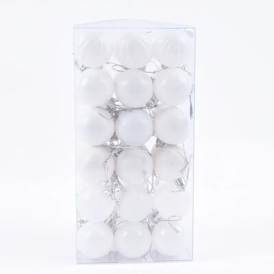 36gab./komplektā Jaungada dāvana Priecīgus Ziemassvētku balles Ziemassvētki Mājas ballīte Iekaramā bumba Ziemassvētku eglīšu rotājumi Ziemassvētku rotājumi 4cm