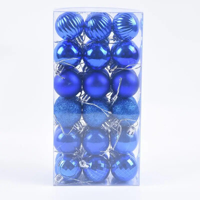 36gab./komplektā Jaungada dāvana Priecīgus Ziemassvētku balles Ziemassvētki Mājas ballīte Iekaramā bumba Ziemassvētku eglīšu rotājumi Ziemassvētku rotājumi 4cm