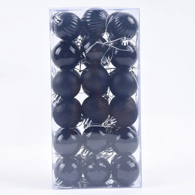 36gab./komplektā Jaungada dāvana Priecīgus Ziemassvētku balles Ziemassvētki Mājas ballīte Iekaramā bumba Ziemassvētku eglīšu rotājumi Ziemassvētku rotājumi 4cm