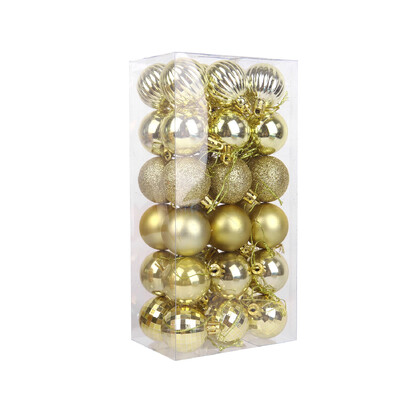 36gab./komplektā Jaungada dāvana Priecīgus Ziemassvētku balles Ziemassvētki Mājas ballīte Iekaramā bumba Ziemassvētku eglīšu rotājumi Ziemassvētku rotājumi 4cm