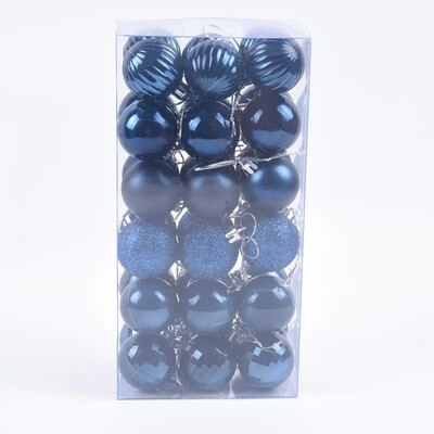 36gab./komplektā Jaungada dāvana Priecīgus Ziemassvētku balles Ziemassvētki Mājas ballīte Iekaramā bumba Ziemassvētku eglīšu rotājumi Ziemassvētku rotājumi 4cm