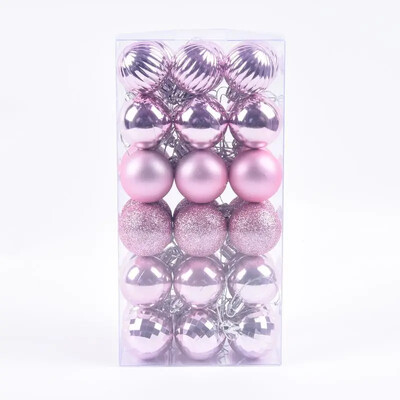 36gab./komplektā Jaungada dāvana Priecīgus Ziemassvētku balles Ziemassvētki Mājas ballīte Iekaramā bumba Ziemassvētku eglīšu rotājumi Ziemassvētku rotājumi 4cm