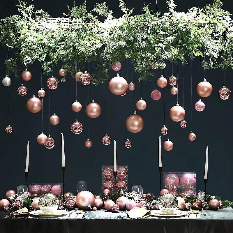 36gab./komplektā Jaungada dāvana Priecīgus Ziemassvētku balles Ziemassvētki Mājas ballīte Iekaramā bumba Ziemassvētku eglīšu rotājumi Ziemassvētku rotājumi 4cm