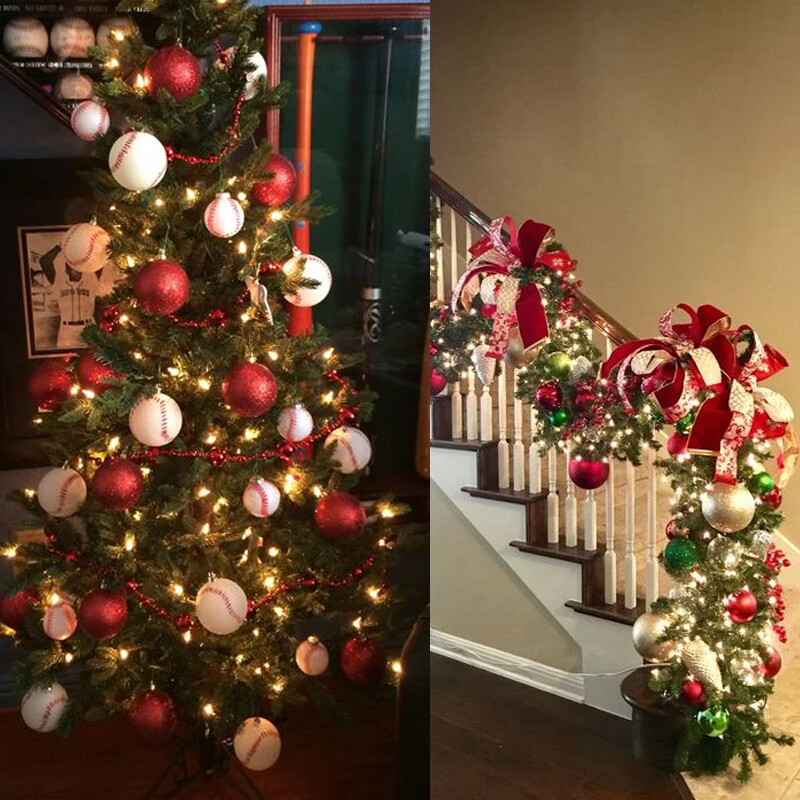 36gab./komplektā Jaungada dāvana Priecīgus Ziemassvētku balles Ziemassvētki Mājas ballīte Iekaramā bumba Ziemassvētku eglīšu rotājumi Ziemassvētku rotājumi 4cm