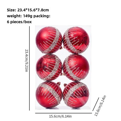 Tarpvalstybiniai kalėdiniai papuošimai 8 cm spalvingas galvanizuotas kalėdinis rutulys Kalėdų eglutės kabantys papuošalai lango dekoravimas