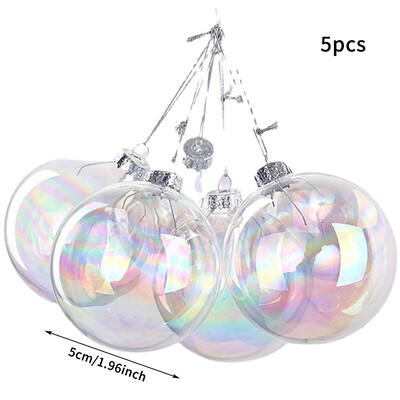 Caurspīdīgas krāsainas Ziemassvētku balles Krāsainas bumbiņas Ziemassvētku rotājumi Kūku rotājumi