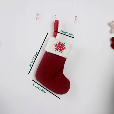 Γράμματα Χριστουγεννιάτικη κάλτσα Νέες πλεκτές διακοσμήσεις με κρεμαστό χριστουγεννιάτικο δέντρο για χριστουγεννιάτικο δώρο 2025 Χριστουγεννιάτικες κάλτσες αλφάβητου νιφάδα χιονιού