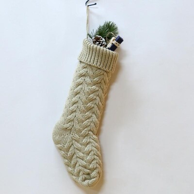Kalėdinės kojinės vaikams Didelio dydžio kabelinės megztos kojinės Kalėdinės dekoracijos šeimos vakarėliui