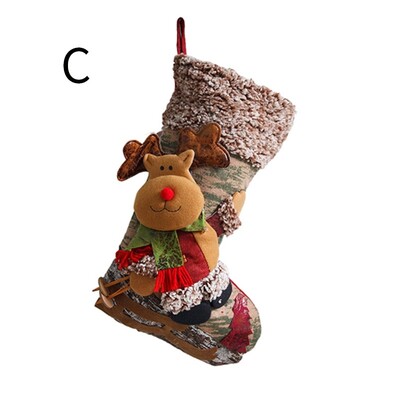 Χριστουγεννιάτικες κάλτσες Santa Snowman Κρεμαστά Χριστουγεννιάτικα στολίδια Χριστουγεννιάτικη διακόσμηση για το σπίτι Πρωτοχρονιά Navidad Τσάντες δώρου Candy Φορητές