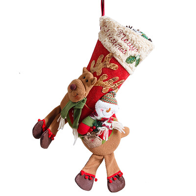 Χριστουγεννιάτικες κάλτσες Santa Snowman Κρεμαστά Χριστουγεννιάτικα στολίδια Χριστουγεννιάτικη διακόσμηση για το σπίτι Πρωτοχρονιά Navidad Τσάντες δώρου Candy Φορητές