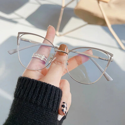 Νέα μόδα γυαλιά μπλοκαρίσματος αντι μπλε φωτός Γυναικεία Ανδρικά ρετρό σκελετό γάτας ανάγνωσης Computer Clear Lens Απλά γυναικεία γυαλιά