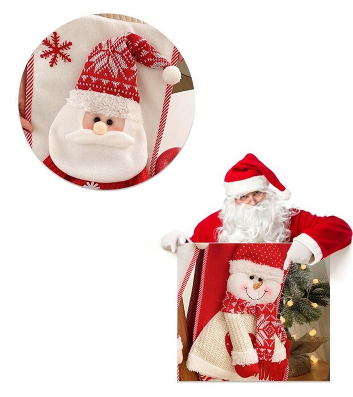 Geantă pentru cadouri de Crăciun de mare capacitate Șosete decorative Ciorapi de Crăciun agățat Ornamente pentru brad de Crăciun Decoratiuni de Crăciun