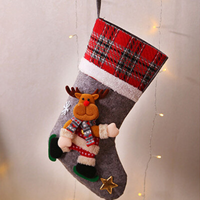 Kalėdų dovana Saldainių krepšys Kalėdų kojinių krepšys Kalėdų Senelis Elnio kojinės Namai Kalėdų eglutės papuošimas Kojinės pakabukas