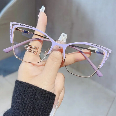 Cat Eye Anti Blue Light Szemüvegek Női Szemüvegek Optikai Szemüveg Számítógépes Szemvédő Üveg Divat Szemüvegek Számítógépes szemüveg