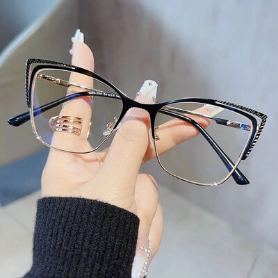 Cat Eye Anti Blue Light Szemüvegek Női Szemüvegek Optikai Szemüveg Számítógépes Szemvédő Üveg Divat Szemüvegek Számítógépes szemüveg