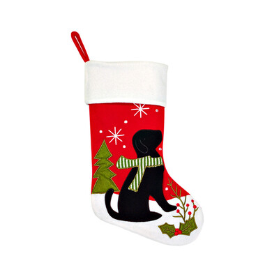 Ciorapi de Crăciun de desene animate, pisică, câine, șosete, geantă de cadouri, geantă de bomboane pentru decorarea copacului