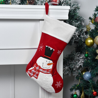 Πρωτοχρονιά 2024 Υψηλής ποιότητας Χριστουγεννιάτικη κάλτσα χιονάνθρωπος αρκουδάκι Penguin Elk Wolf Candy bag Διακόσμηση για Κρεμαστό στολίδι στο τζάκι του σπιτιού