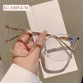 KLASSNUM 2024 nauji kačių akių akiniai, moteriški, madingi anti-mėlyni šviesūs akiniai, stilingi prekės ženklo nereceptiniai akiniai