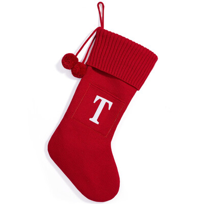 Γράμματα χριστουγεννιάτικη κάλτσα Νέα πλεκτά στολίδια κρεμαστό χριστουγεννιάτικο δέντρο για το σπίτι Χριστουγεννιάτικο δώρο νιφάδα χιονιού αλφάβητο Χριστουγεννιάτικες κάλτσες