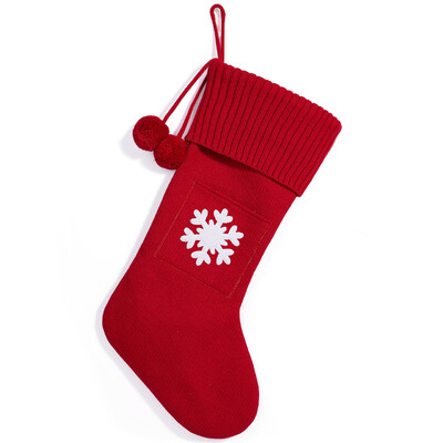 Γράμματα χριστουγεννιάτικη κάλτσα Νέα πλεκτά στολίδια κρεμαστό χριστουγεννιάτικο δέντρο για το σπίτι Χριστουγεννιάτικο δώρο νιφάδα χιονιού αλφάβητο Χριστουγεννιάτικες κάλτσες