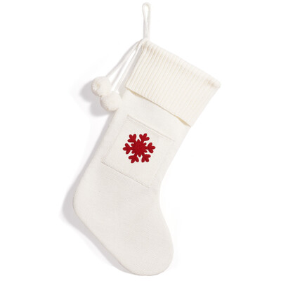 Γράμματα χριστουγεννιάτικη κάλτσα Νέα πλεκτά στολίδια κρεμαστό χριστουγεννιάτικο δέντρο για το σπίτι Χριστουγεννιάτικο δώρο νιφάδα χιονιού αλφάβητο Χριστουγεννιάτικες κάλτσες