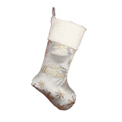 Išsiuvinėtas asmeninis kalėdinis kojinės didelės talpos raudonos/žalios kalėdinės kojinės su snaigės raštu Kalėdų dovanų maišelis Navidad