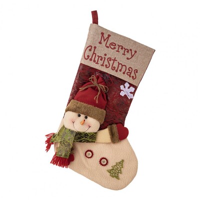 Karácsonyi zokni Mikulás Hóember Elk Design akasztókötéllel karácsonyi dekoráció harisnya